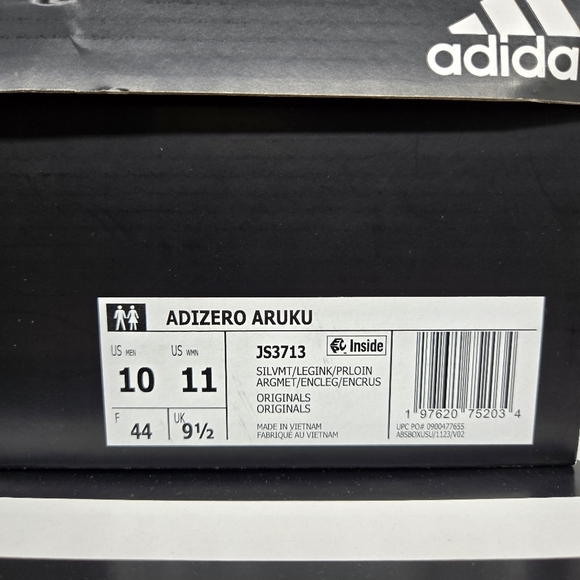 New Adidas Adizero Aruku \'Silver Metallic Legend Ink\' Men\'s Shoes Size 10